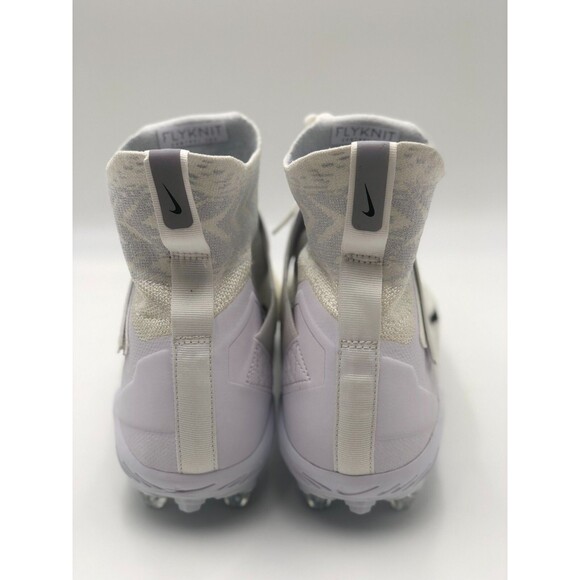 Nike Men 11.5 Alpha Menace Elite 2 Flyknit Football Cleats CI1530-100 White
